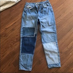 Top shop Denim patch jeans
